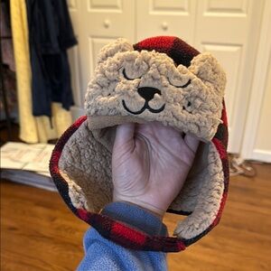 Addie & Tate Cozy Bear Kids Earflap Hat